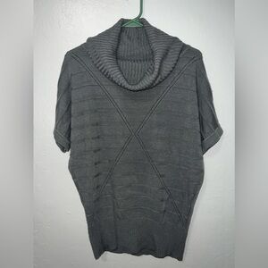Medium Shirt Sleeve Slouchy Collar Sweater